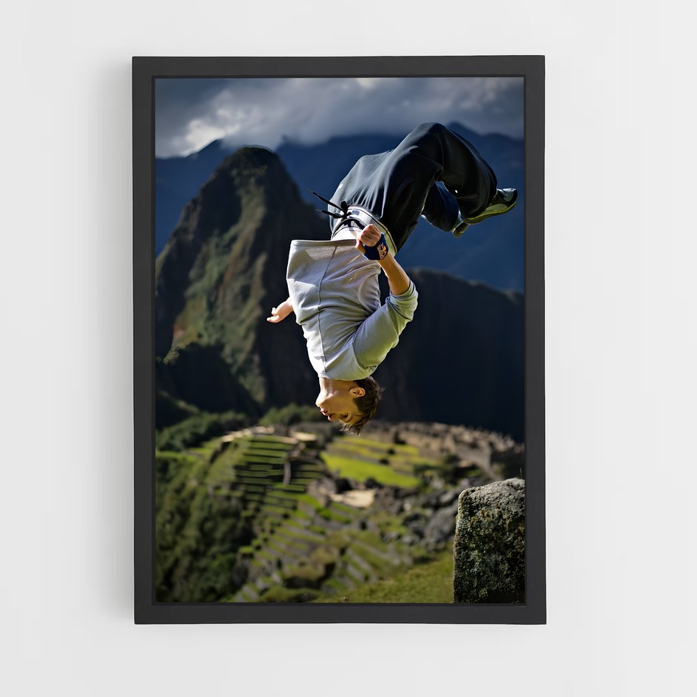 Poster Équilibre Extrême – affiche Parkour et freerun (vue 2)